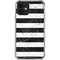 Black and White Striped Marble iPhone 12 Mini Clear Case