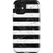 Black and White Striped Marble iPhone 12 Mini Impact Case