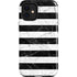 Black and White Striped Marble iPhone 12 Mini Impact Case