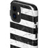Black and White Striped Marble iPhone 12 Mini Impact Case