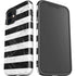 Black and White Striped Marble iPhone 12 Mini Impact Case