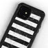 Black and White Striped Marble iPhone 12 Mini Waterproof Case