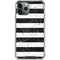 Black and White Striped Marble iPhone 12 Pro Clear Case