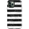 Black and White Striped Marble iPhone 12 Pro Impact Case