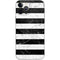 Black and White Striped Marble iPhone 12 Pro Skin