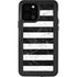 Black and White Striped Marble iPhone 12 Pro Waterproof Case