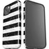 Black and White Striped Marble iPhone 13 Impact Case