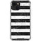 Black and White Striped Marble iPhone 13 Mini Clear Case