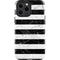 Black and White Striped Marble iPhone 13 Pro Max Impact Case