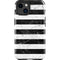 Black and White Striped Marble iPhone 15 Plus Impact Case