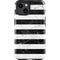 Black and White Striped Marble iPhone 14 Plus Impact Case
