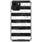 Black and White Striped Marble iPhone 14 Plus Clear Case