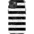 Black and White Striped Marble iPhone 14 Impact Case