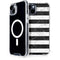 Black and White Striped Marble iPhone 14 Plus MagSafe Case