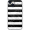 Black and White Striped Marble iPhone 15 Plus Skin