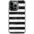 Black and White Striped Marble iPhone 15 Pro Clear Case