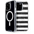 Black and White Striped Marble iPhone 15 Pro MagSafe Case