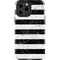 Black and White Striped Marble iPhone 15 Pro Max Impact Case