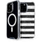 Black and White Striped Marble iPhone 14 Pro Max MagSafe Case