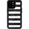 Black and White Striped Marble iPhone 14 Pro Max Waterproof Case