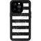 Black and White Striped Marble iPhone 14 Pro Waterproof Case
