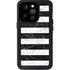 Black and White Striped Marble iPhone 14 Pro Waterproof Case