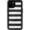Black and White Striped Marble iPhone 15 Plus Waterproof Case