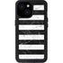 Black and White Striped Marble iPhone 15 Waterproof Case