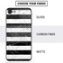 Black and White Striped Marble iPhone SE (2nd & 3rd Gen) Skin