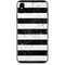 Black and White Striped Marble iPhone X Skin
