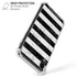 Black and White Striped Marble iPhone XR Clear Case