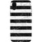 Black and White Striped Marble iPhone XR Pro Case