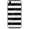 Black and White Striped Marble iPhone XR Skin