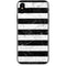 Black and White Striped Marble iPhone XS Skin