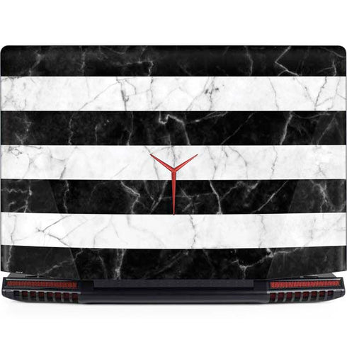 Black and White Striped Marble Legion Y720 Skin