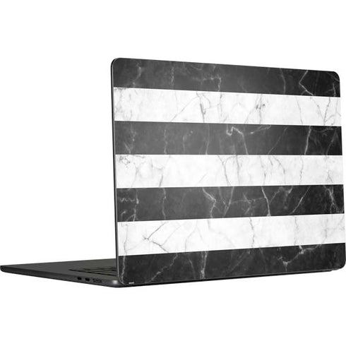 Black and White Striped Marble MacBook Air 15 in (2023) Skin