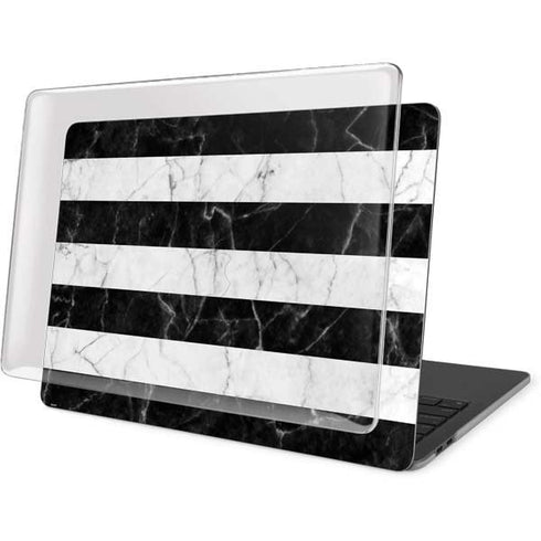 Black and White Striped Marble MacBook Pro 15in (2016-19) Case plus Skin