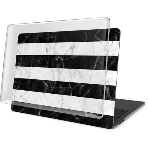 Black and White Striped Marble MacBook Pro 16in (2019-20) Case plus Skin