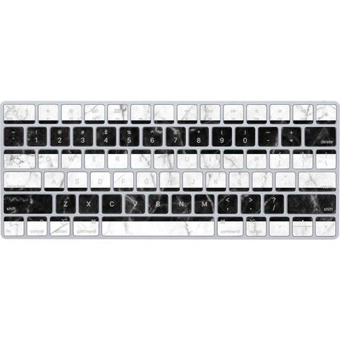 Black and White Striped Marble Magic Keyboard Skin