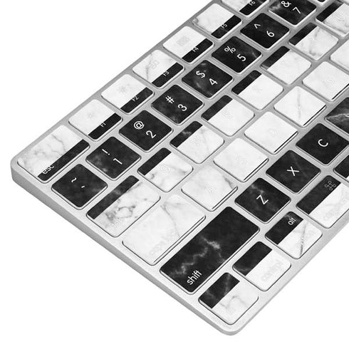 Black and White Striped Marble Magic Keyboard Skin