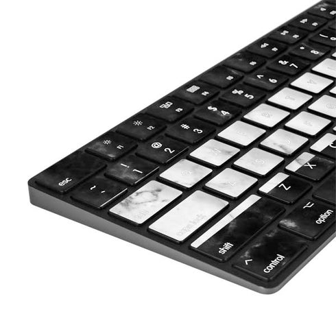 Black and White Striped Marble Magic Keyboard with Numeric Keypad Skin