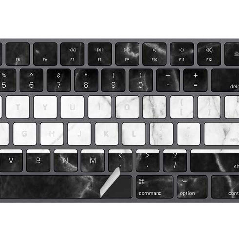 Black and White Striped Marble Magic Keyboard with Numeric Keypad Skin