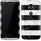 Black and White Striped Marble Moto E5 Play Skin