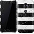 Black and White Striped Marble Moto E5 Play Skin