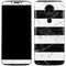 Black and White Striped Marble Moto E5 Plus Skin