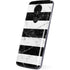 Black and White Striped Marble Moto E5 Plus Skin