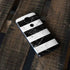 Black and White Striped Marble Moto E5 Plus Skin