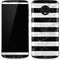 Black and White Striped Marble Moto G6 Skin