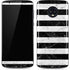 Black and White Striped Marble Moto G6 Skin