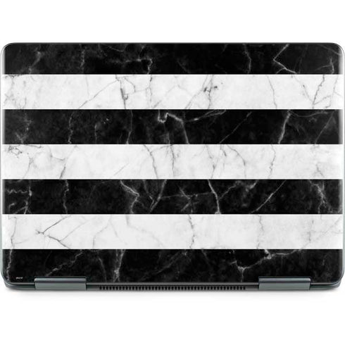 Black and White Striped Marble Notebook 9 Pro 13in (2017) Skin